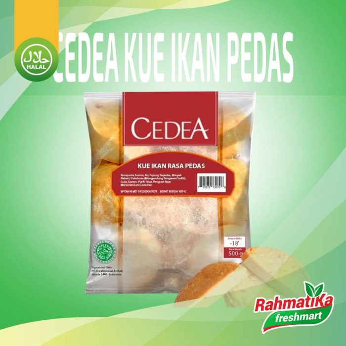 Cedea Kue Ikan Pedas / Ikan Olahan Cedea 500 gram (Frozen Food)