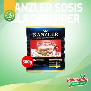 Kanzler Sosis Sapi Lada Hitam - Black Pepper Frankfurter 300 gram