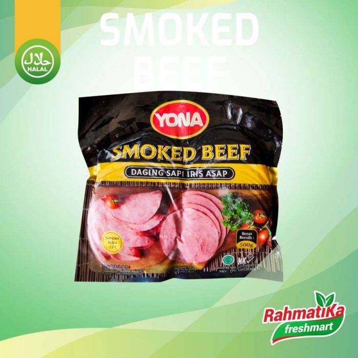 Yona Daging Sapi Iris Asap / Smoked Beef 500 gr (Frozen)