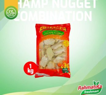 Champ Combination Chicken Nugget – Naget Ayam Kombinasi 1 Kg (Frozen)