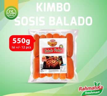 Kimbo Heppiii Sosis Sapi Ayam Balado Pedas 550 gr Isi 12