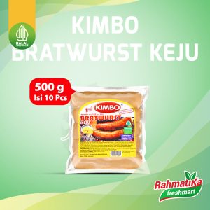 Kimbo Sosis Bratwurst Keju 500 gr Isi 10