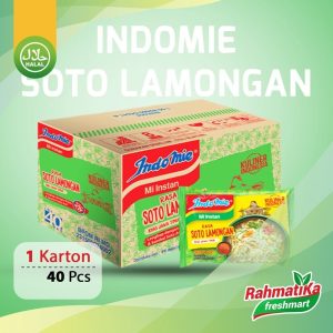 Indomie Mi Instan Soto Lamongan dgn Koya & Sambal 1 Dus/Karton (Isi 40 Pcs)