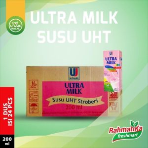 Ultra Milk Susu UHT 1 Dus (Isi 24 x 200ml)