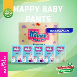 Baby Happy Pants Popok Bayi 1 Dus/Karton (Isi 4 Packs)