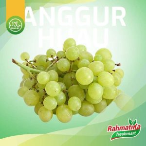 Anggur Hijau Segar Tanpa Biji / Anggur Hijau Seedless Fresh 1 Kg