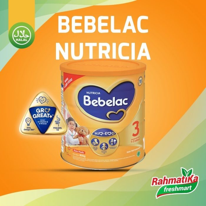 Nutricia Bebelac 3 GroGreat+ Susu Pertumbuhan Bubuk Rasa Madu 800g (Kaleng)