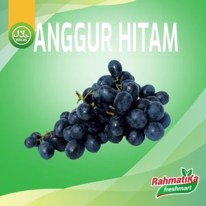 Buah Anggur Hitam Segar Tanpa Biji / Anggur Hitam Seedless Fresh 1 Kg