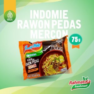 Indomie Mi Instan Rasa Rawon Pedas Mercon 1 Pcs 75 gr