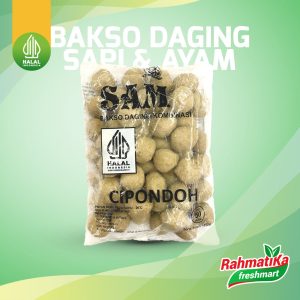 SAM Bakso Daging Sapi & Ayam Cipondoh  750gr Isi 50