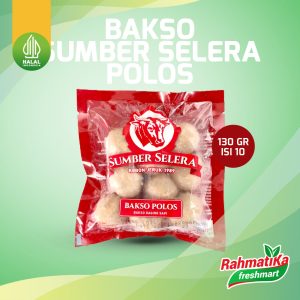 Bakso Sumber Selera Polos 130gr Isi 10