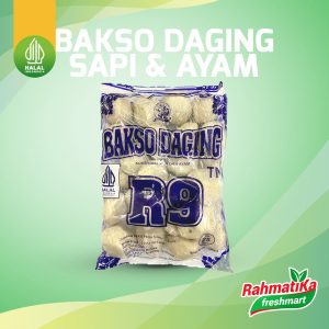 R9 Bakso Daging Sapi & Ayam 1Kg Isi 25