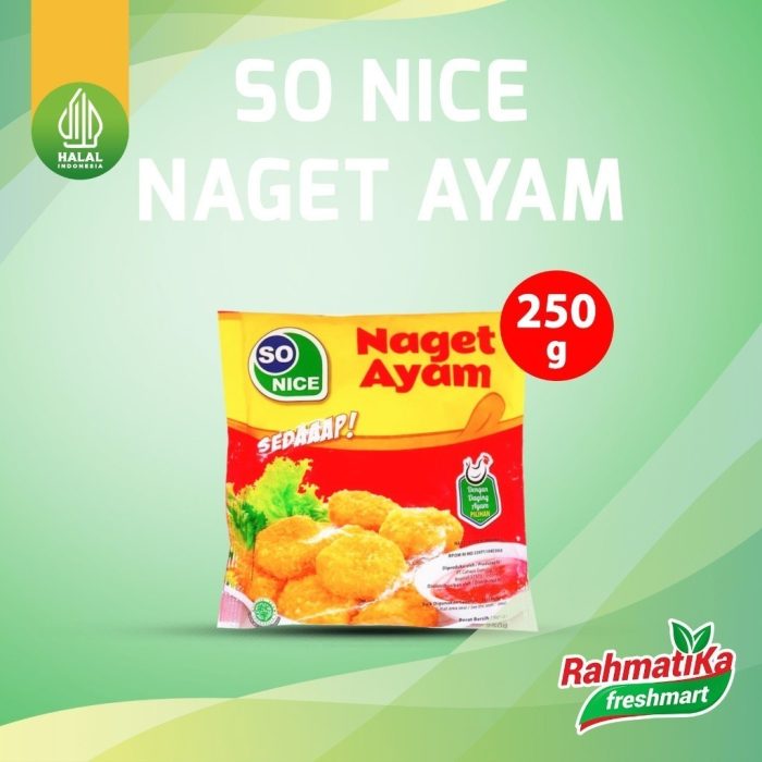 SO NICE Naget Ayam / Chicken Nugget 250 gr
