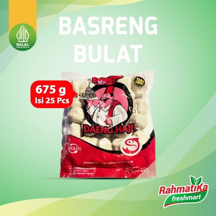 Bakso Ikan Goreng Basreng Bulat Cap Daeng Haji 650g Isi 25