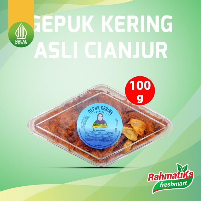 Gepuk Kering Spesial Cap Karwati 100 gr (Toples)