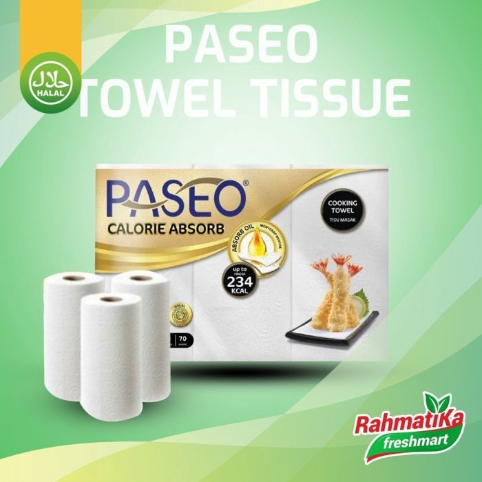Paseo Calorie Absorb Cooking Towel Tissue 2 Ply 3 Roll 250 Sheets