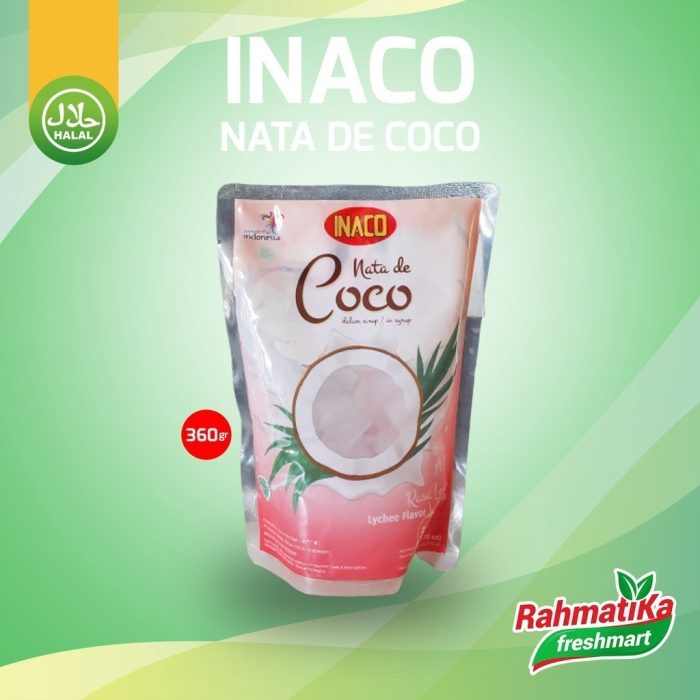 Inaco Nata De Coco Rasa Leci 360 gram