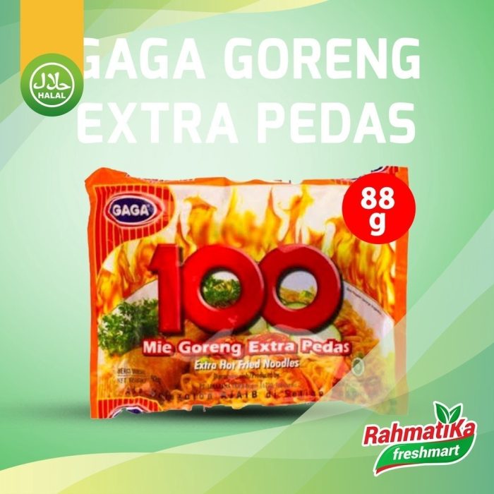 GAGA 100 Mie Instan Goreng Extra Pedas (1 Pcs)