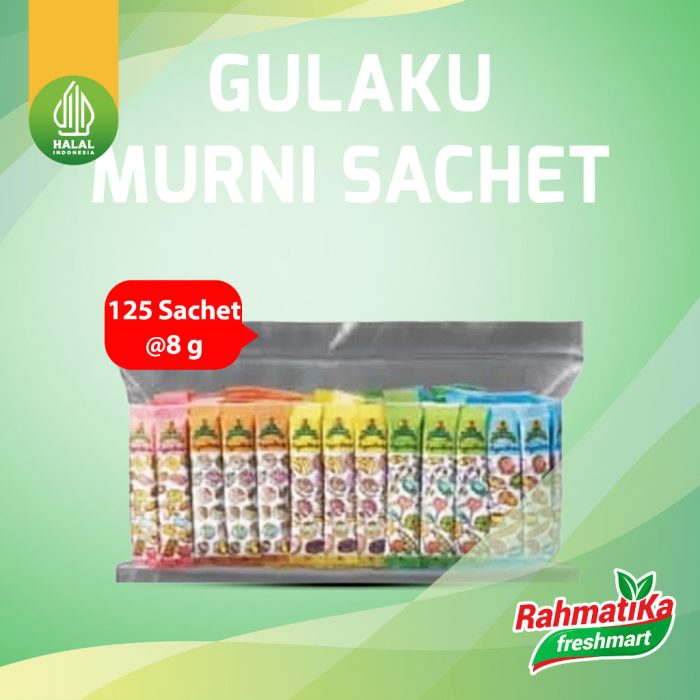 GulaKu Murni Gula Sachet 125 x 8 gr (1 Kg)