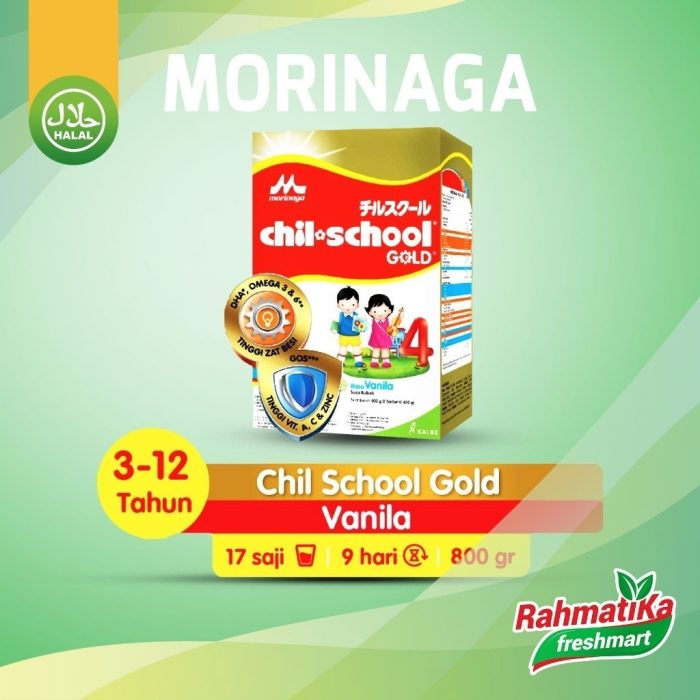 Morinaga Chil School Gold 4 Rasa Vanila 800g (2 sachet @400g)