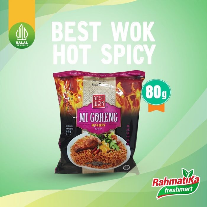 Best Wok Mi Goreng Hot & Spicy / Mie Pedas 80 gram