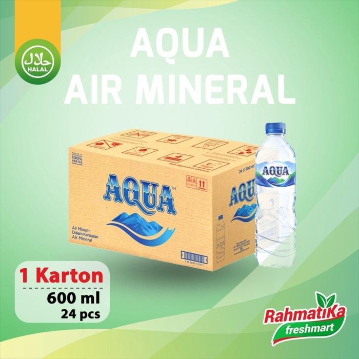 Aqua Air Mineral Botol 1 Dus (600 ml x 24 pcs)