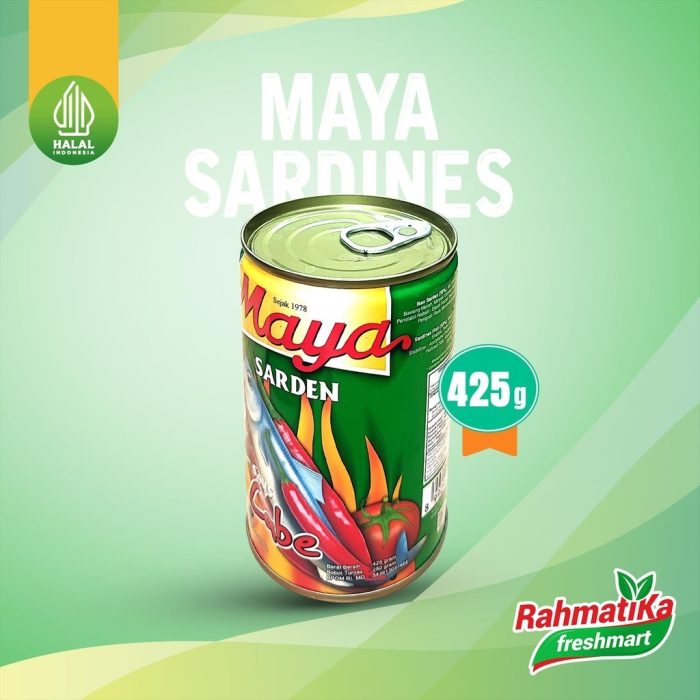 Maya Sardines Chili Sauce / Sarden Saus Cabai 425 gram