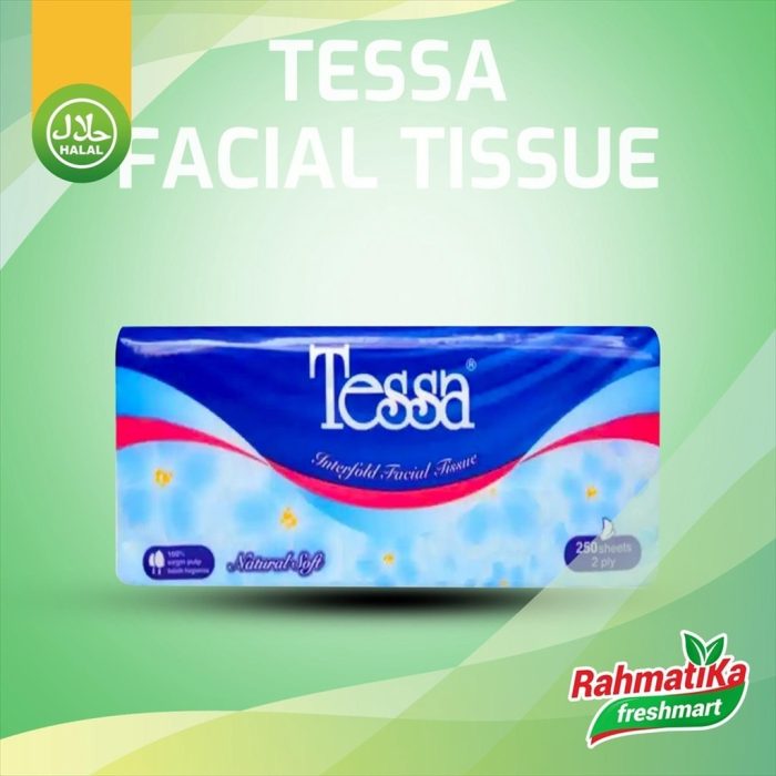 Tessa Interfold Facial Tissue Natural Soft 250 Sheets 2 Ply