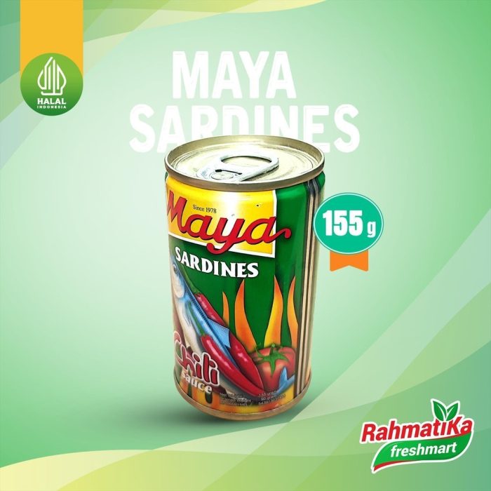 Maya Sardines Chili Sauce / Sarden Saus Cabai 155 gram