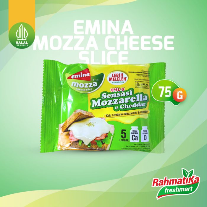 Emina Slice Cheese Mozzarella / Keju Mozzarella 75 gr