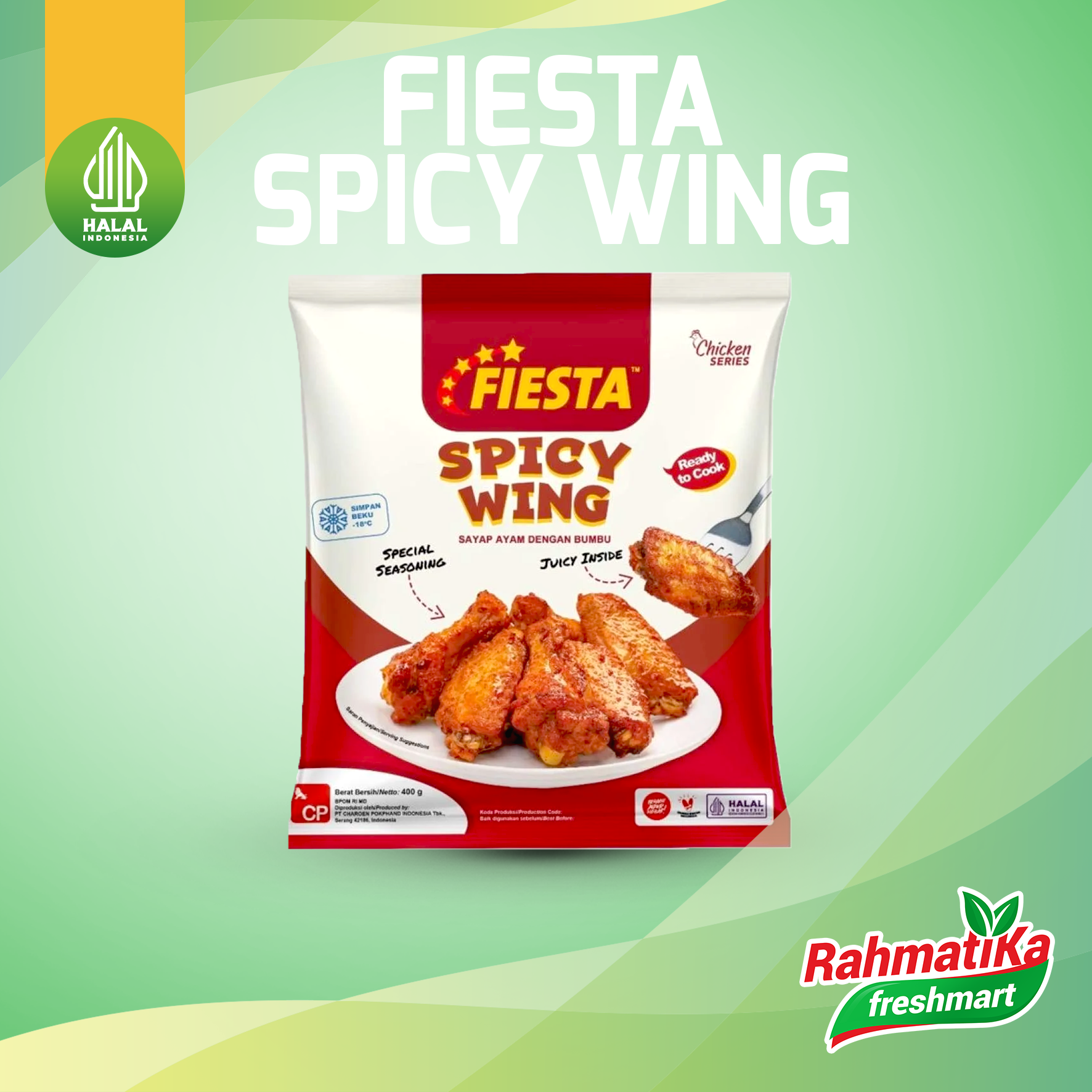 Fiesta Spicy Wing / Sayap Ayam Dengan Bumbu Fiesta 400 gram