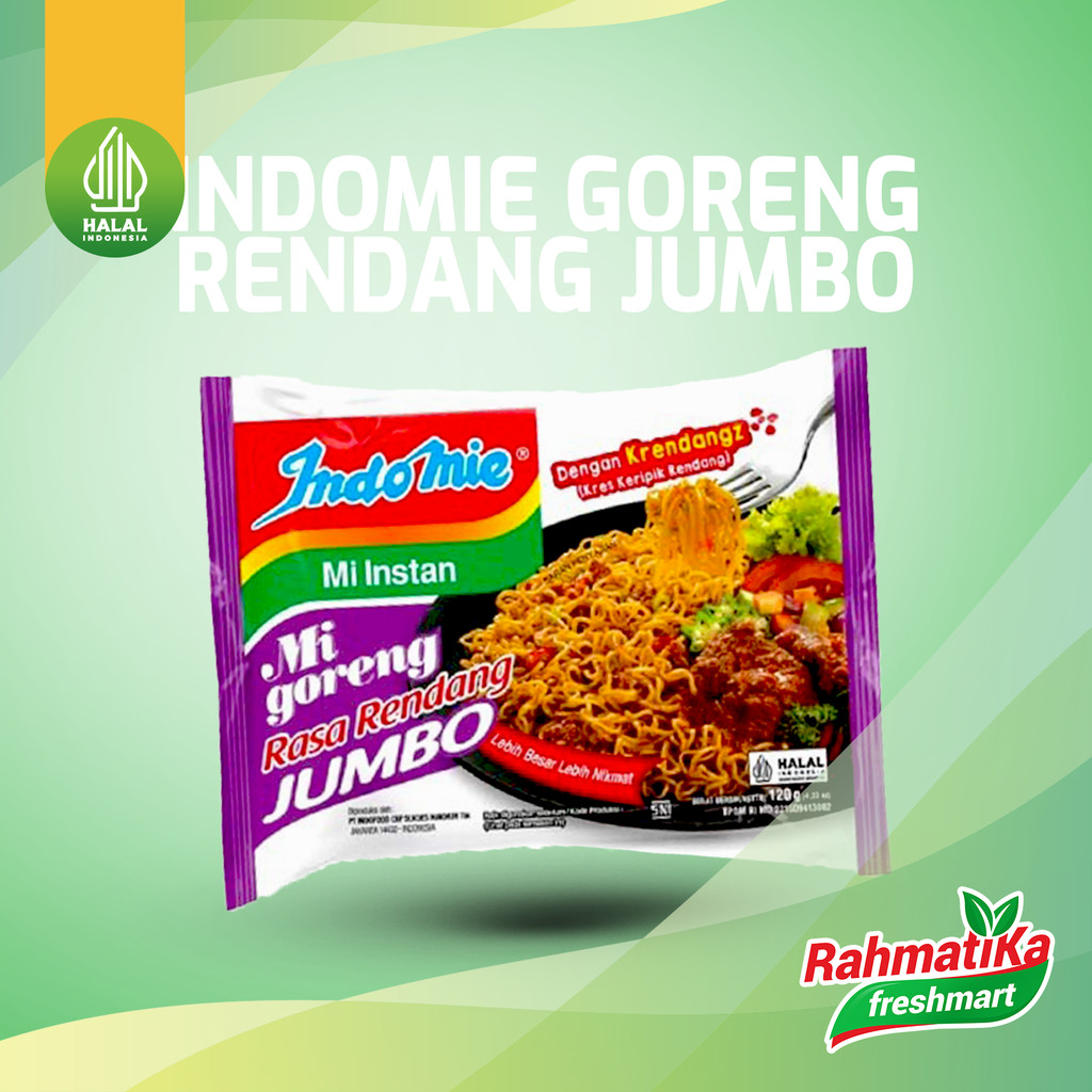 Indomie Goreng Rasa Rendang Jumbo 1 Pcs