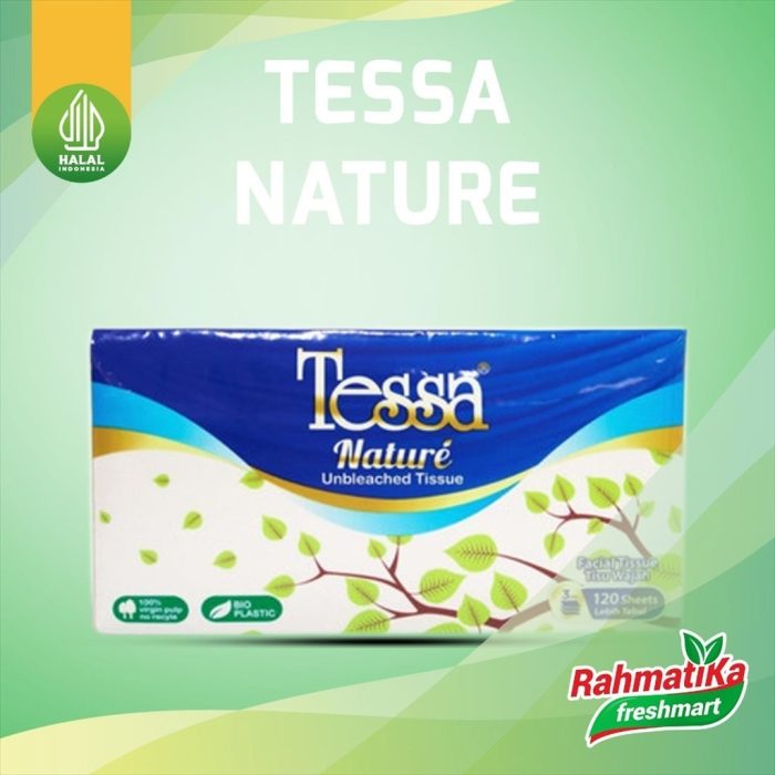 Tessa Nature Unbleached Tissue / Tisu Wajah 120 Sheets 3 Ply