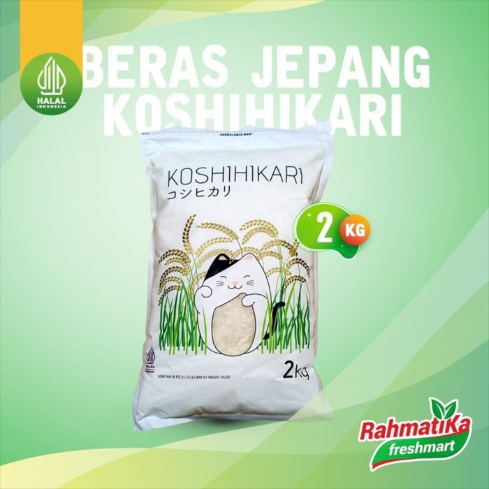 Koshihikari Beras Jepang / Beras Sushi Halal 2 Kg