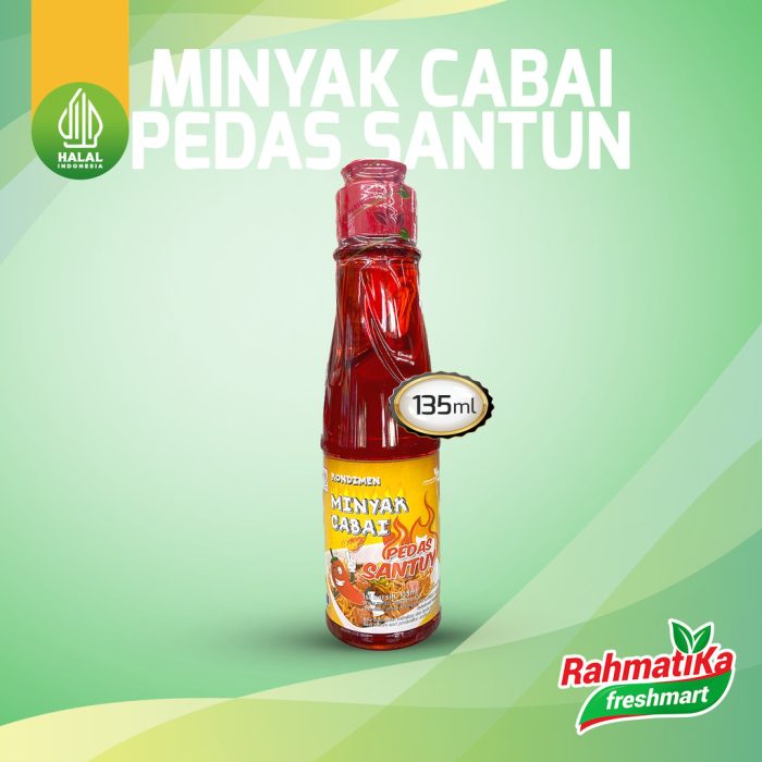 Kondimen Minyak Cabai Pedas Santuy 135 ml