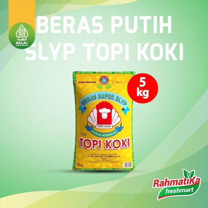 Beras Super Slyp Kuning Topi Koki 5 Kg