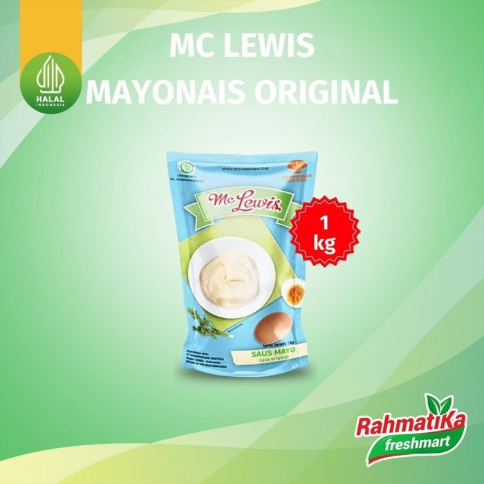 Mc Lewis Saus Mayo  / Mayonais Rasa Original 1 Kg