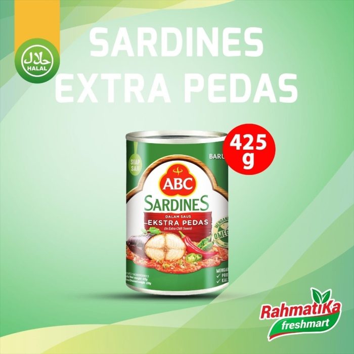 ABC Sardines Extra Chili Sauce / Sarden Saus Extra Pedas 425 gram