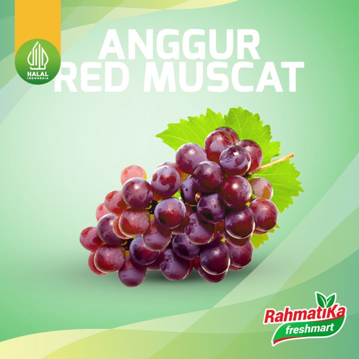 Anggur Merah Muscat Segar / Anggur Red Muscat Fresh 1 Kg