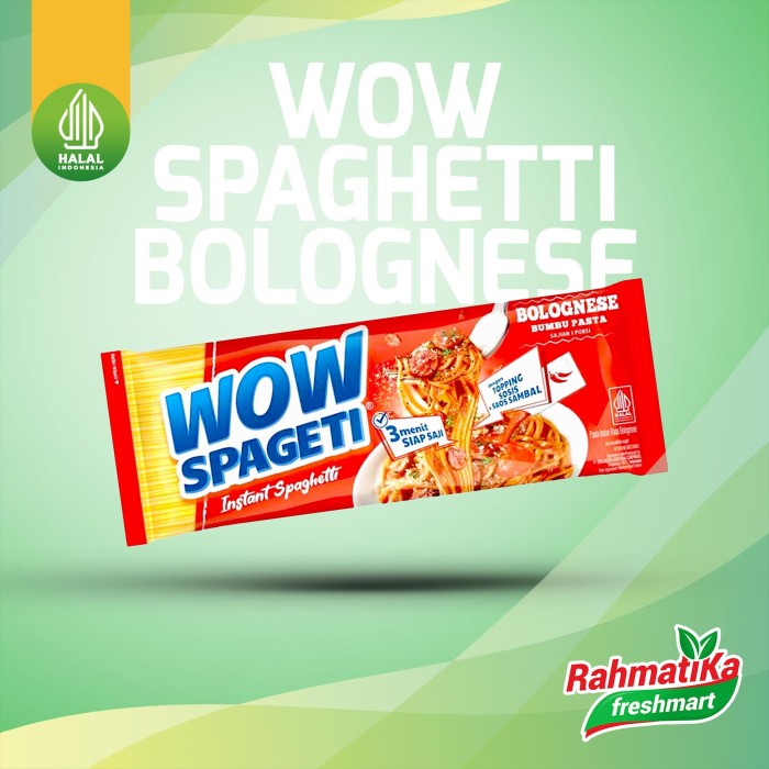 Wow Spageti Rasa Bolognese / Spaghetti Instan 84 gr