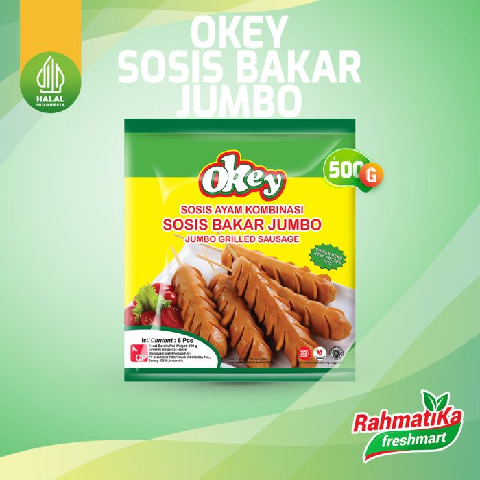 OKEY Sosis Bakar Jumbo 500 gr Isi 6