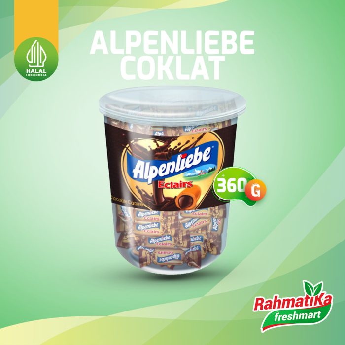 Alpenliebe Rasa Cokelat / Permen Coklat 360 gr (Toples)