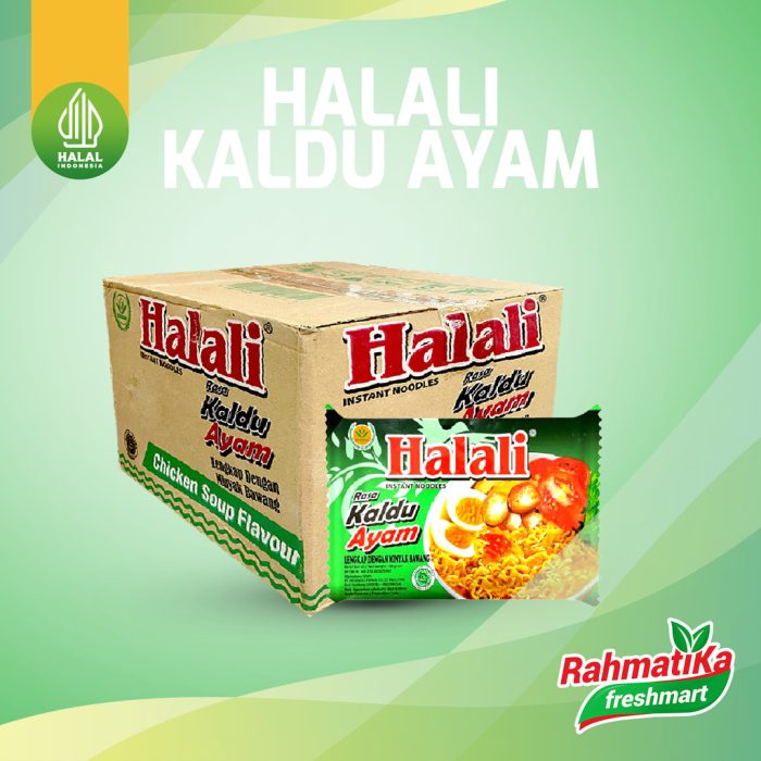 Halali Mi Instan Rasa Kaldu Ayam 1 Dus/Karton (Isi 40 Pcs)