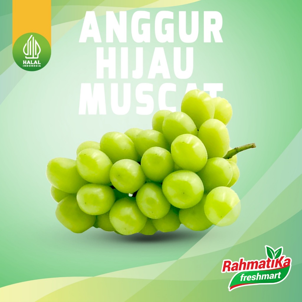Anggur Hijau Muscat Fresh 1 Pack (Buah Segar)